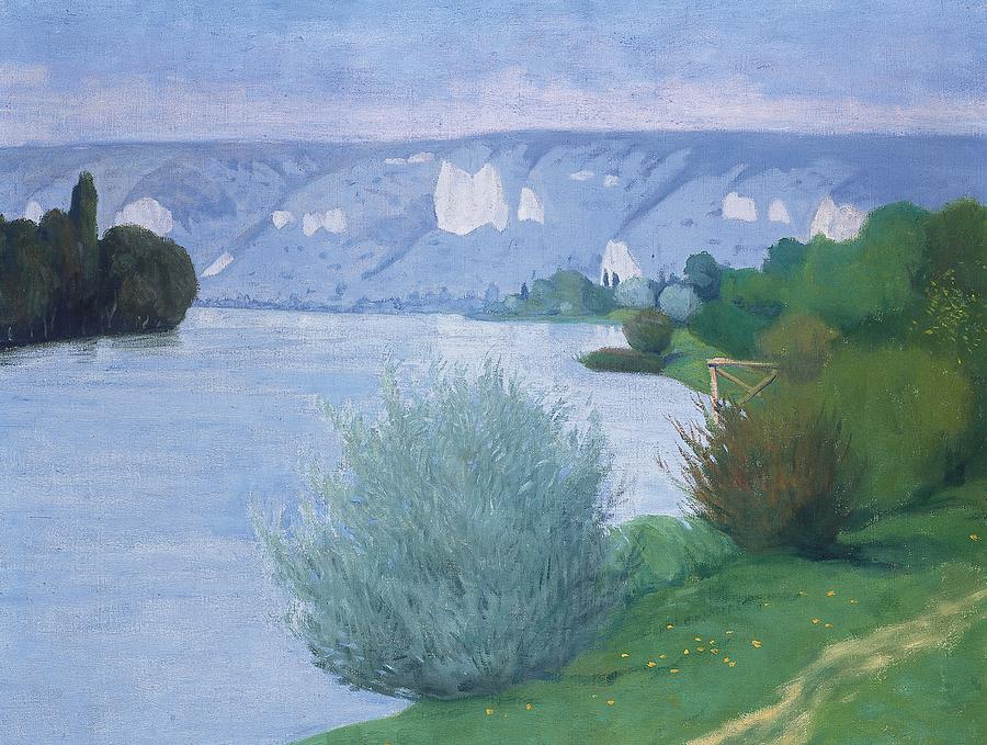 Landscape Painting - The Seine near Les Andelys by Felix Vallotton