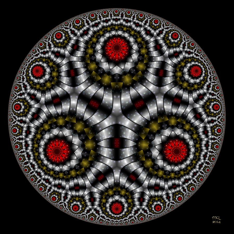 The Sentinel - Hyperbolic Disk Digital Art by Manny Lorenzo