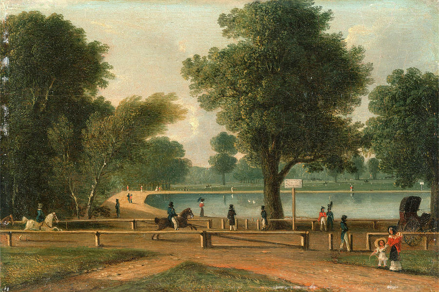 The Serpentine, Hyde Park, London, Attributed To George Painting by ...