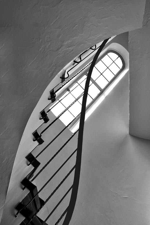 The Servants Staircase - bw Photograph by Nikolyn McDonald