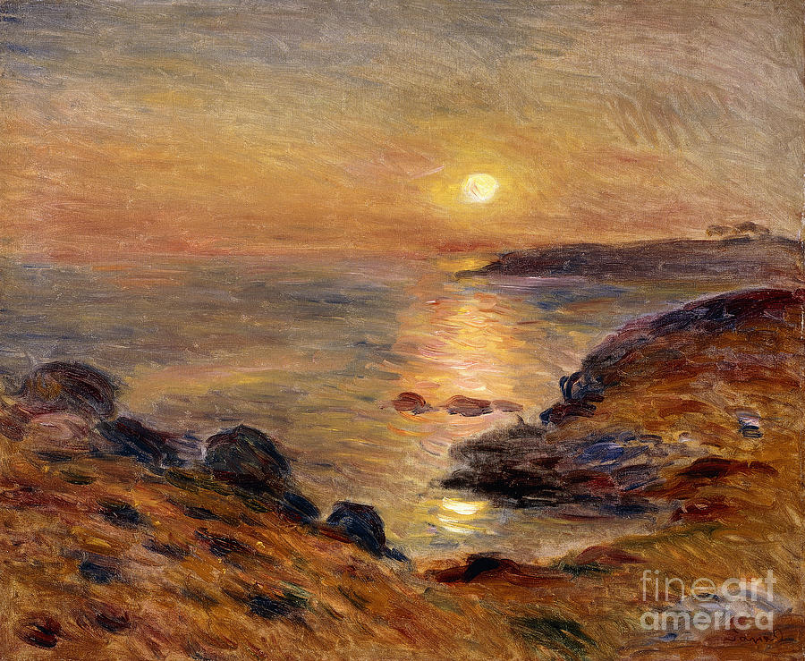 Bretagne Painting - The Setting Of The Sun At Douarnenez61 by Pierre Auguste Renoir Bretagne Painting - The Setting Of The Sun At Douarnenez61 by Pierre Auguste Renoir
