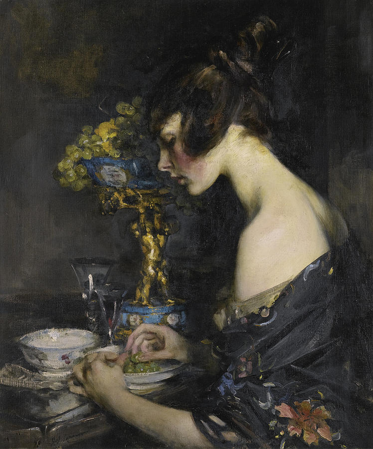 The Sevre Vase Painting by Sir James Jebusa Shannon