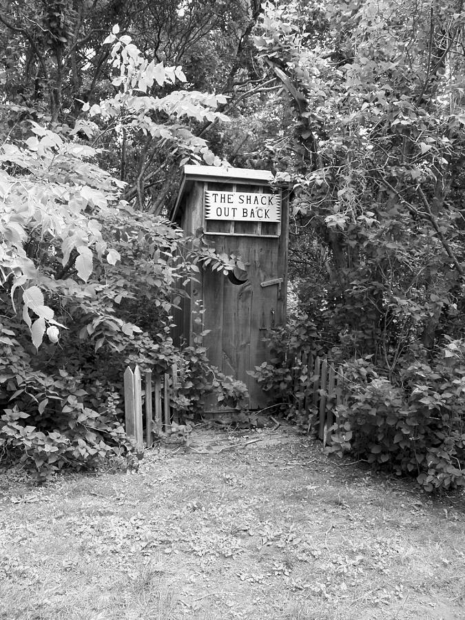 The Shack Out Back in Black and White Photograph by Corinne Elizabeth Cowherd