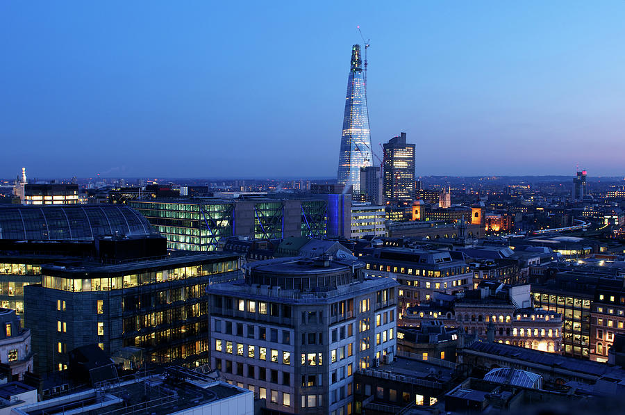 The Shard And Offices At Dusk Photograph by Imagegap