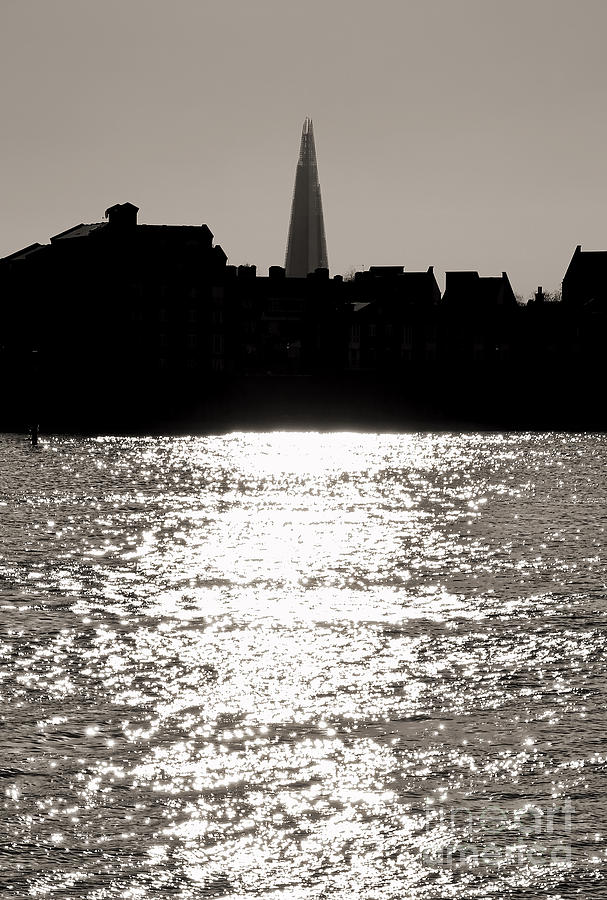 London Photograph - The Shard from Canary Wharf by Jasna Buncic