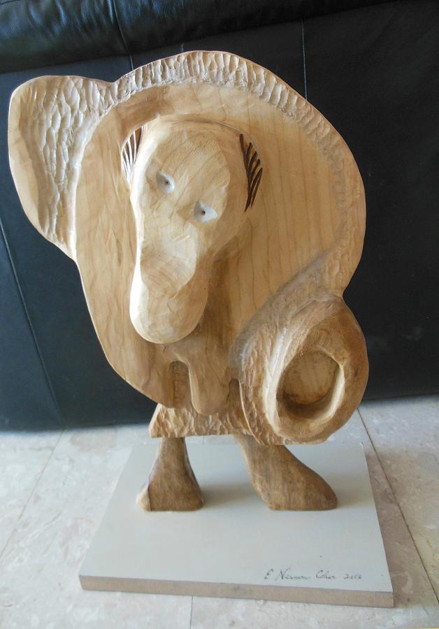 Abstract Expressionism Sculpture - The Sheep Not Shorn Front View by Esther Newman-Cohen