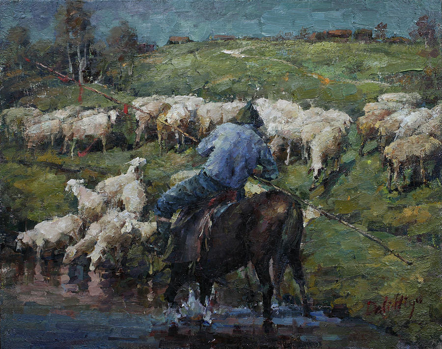 The Sheepherder Painting by Dali Higa