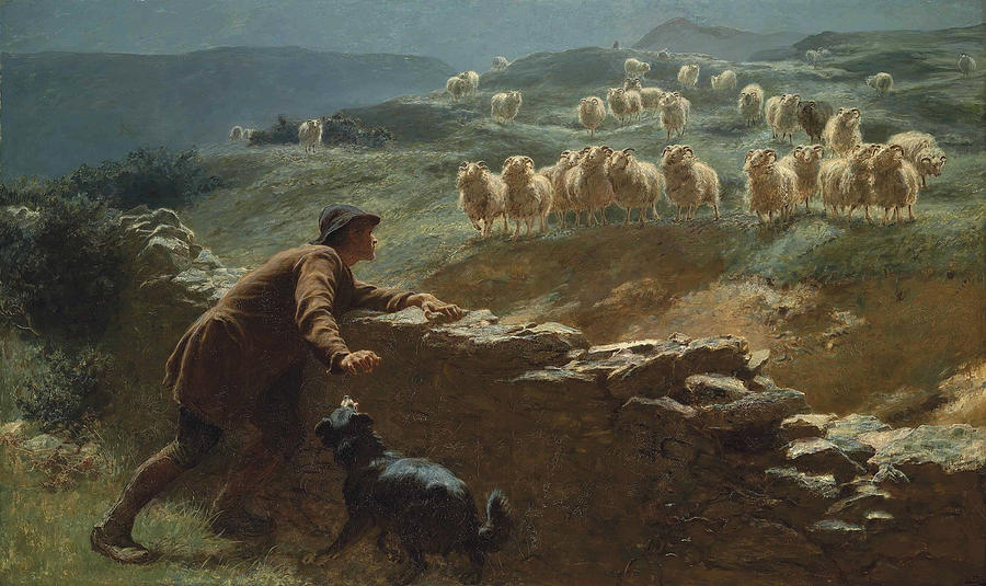 The sheepstealer Painting by Briton Riviere