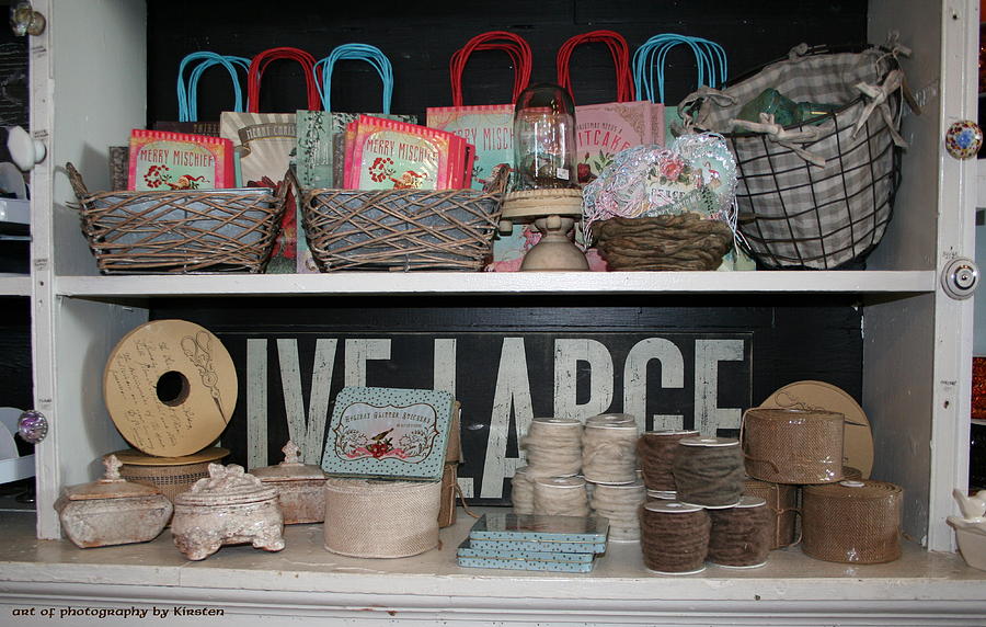 Basket Photograph - The Shelves by Rebecca Smith