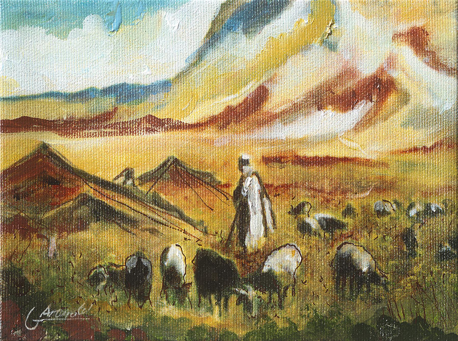 The Shepherd of Judah Desert Digital Art by Arnold Goldberg