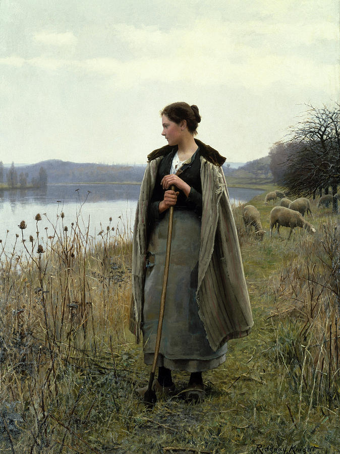 The Shepherdess of Rolleboise Painting by Daniel Ridgway Knight
