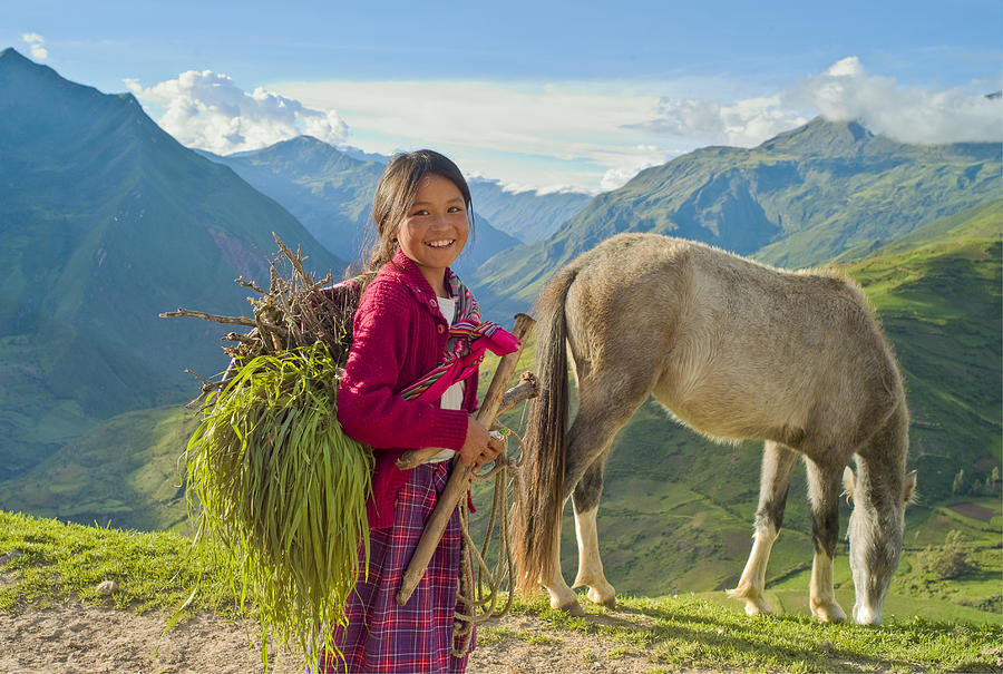 Mountain Photograph - The Shepherdess by Tina Manley