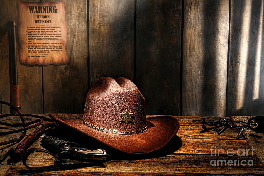 Hat Photograph - The Sheriff Office by Olivier Le Queinec