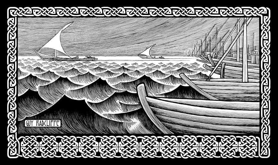 The Ships Of Tarshish Drawing by Guy Radcliffe