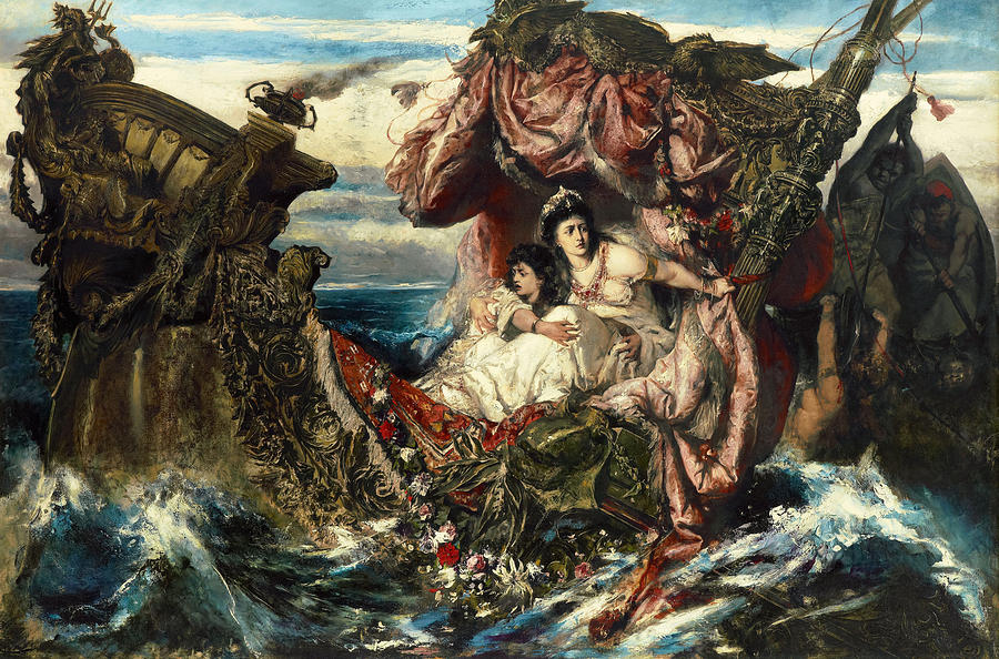 The Shipwreck of Agrippina Painting by Gustav  Wertheimer
