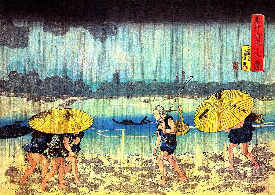 The shore of the Sumida river Painting by Thea Recuerdo