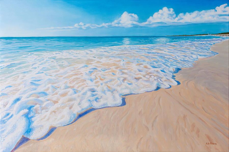 The Shores of Grace Bay Painting by Liz Zahara
