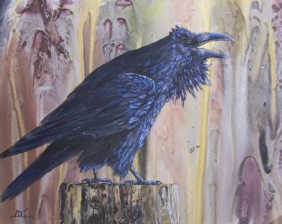 Raven Painting - The Showman by Dee Carpenter