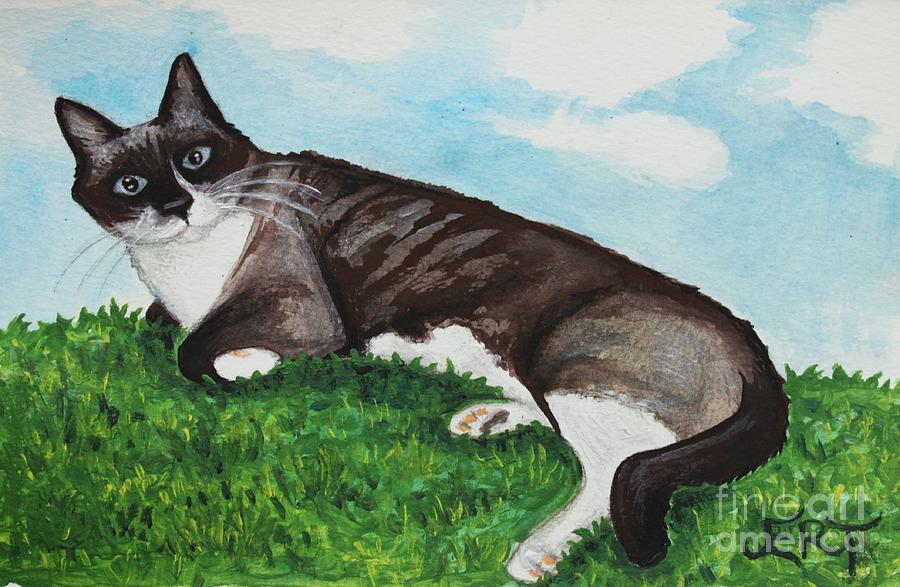 The Siamese Cat Painting by Elizabeth Robinette Tyndall