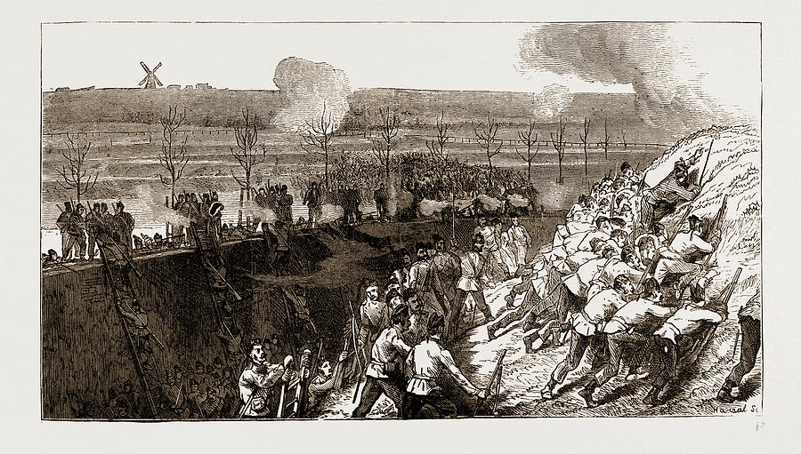 Vintage Drawing - The Siege Operations At Chatham by Litz Collection