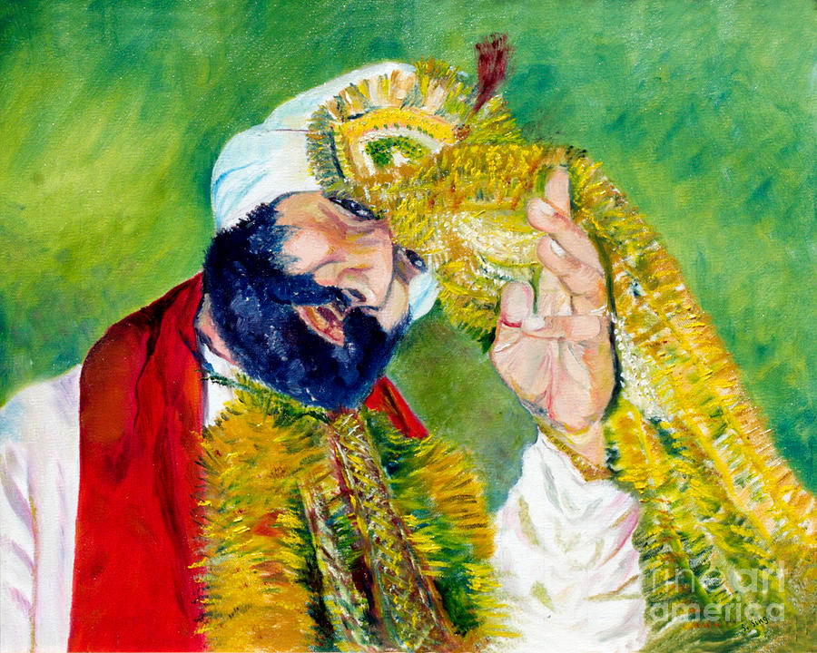 The Sikh groom Painting by Sarabjit Singh