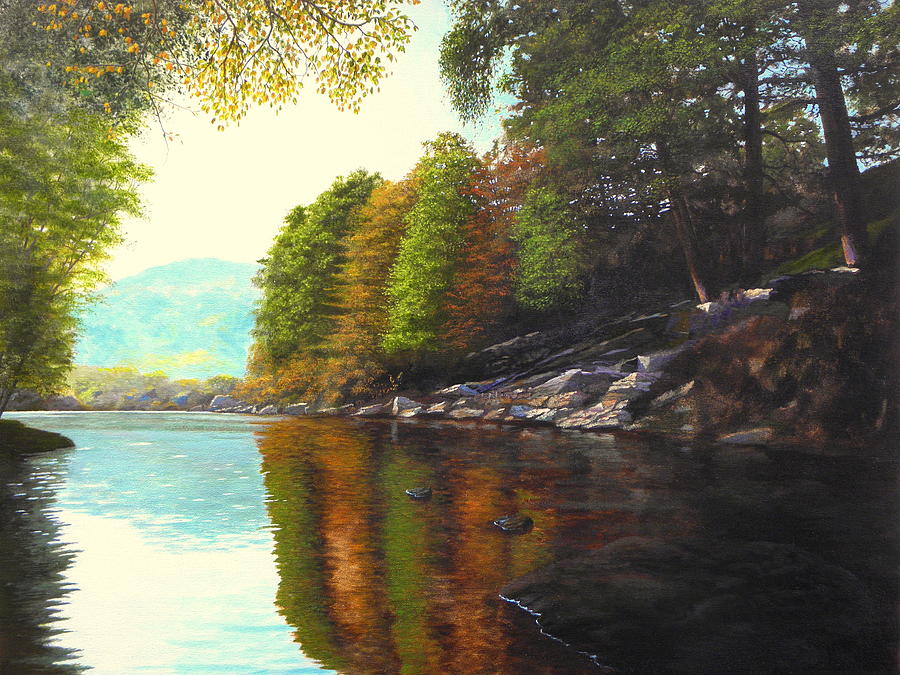 Fall Painting - The silence of the lake by Erno Saller