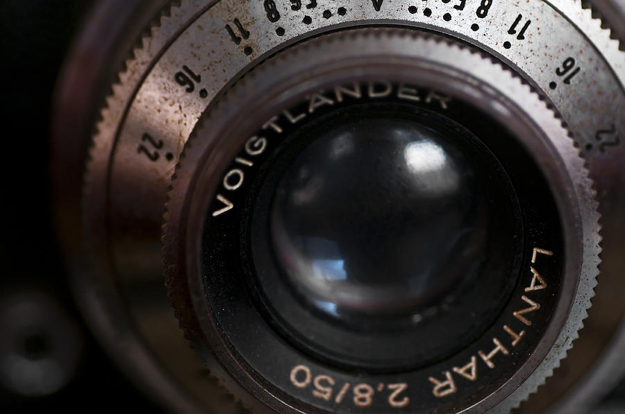 Voigtlander vintage camera  close up - The silent witness Photograph by Pedro Cardona Llambias