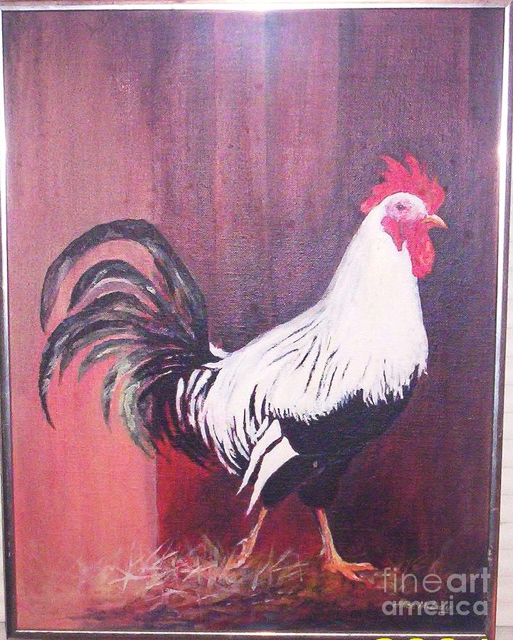 Still Life Painting - The Silver Leghorn by Alice Margaret Day