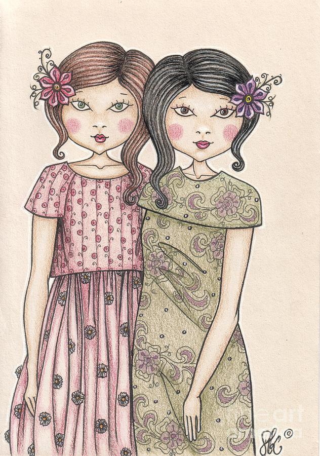 Картинки сестра нарисованные. Рисунок для сестры. Идеи для рисунков сестре. Девочки сестры рисунок. Рисунки для сестренки.