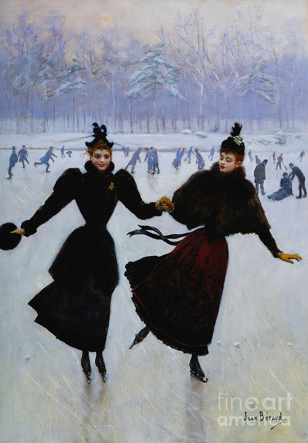 Sports Painting - The Skaters by Jean Beraud