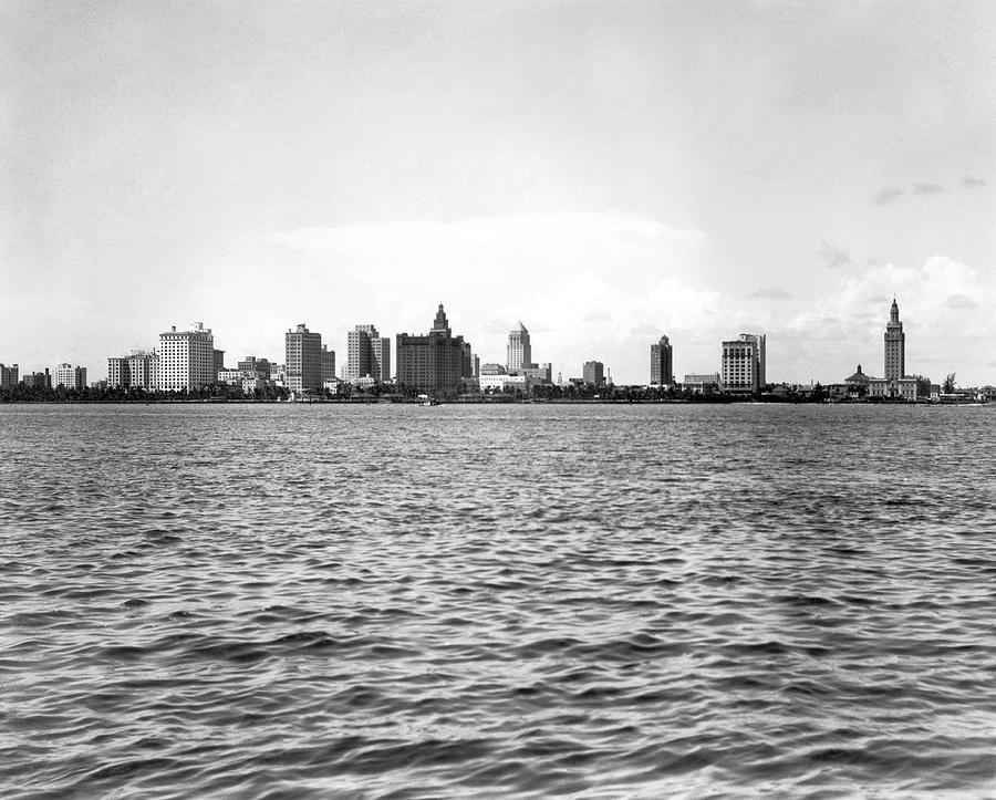 The Skyline Of Miami #1 Photograph by Underwood Archives