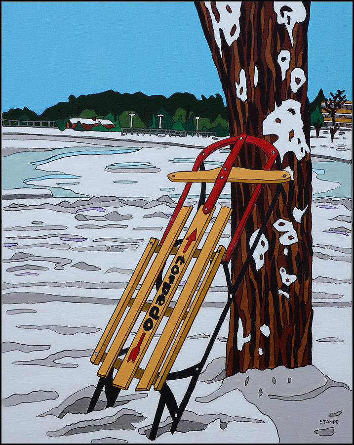 The Sled # 2 Painting by Mike Stanko