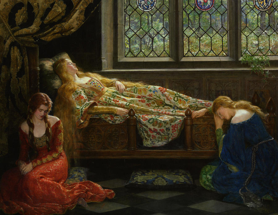 John Collier Digital Art - The Sleeping Beauty by John Collier