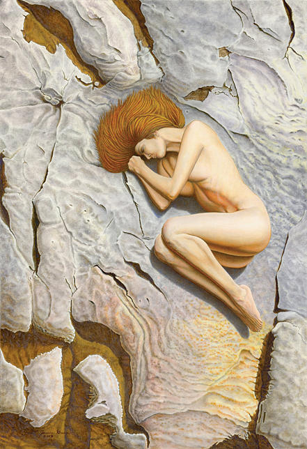 Nude Painting - The Sleeping Naiad by James Green