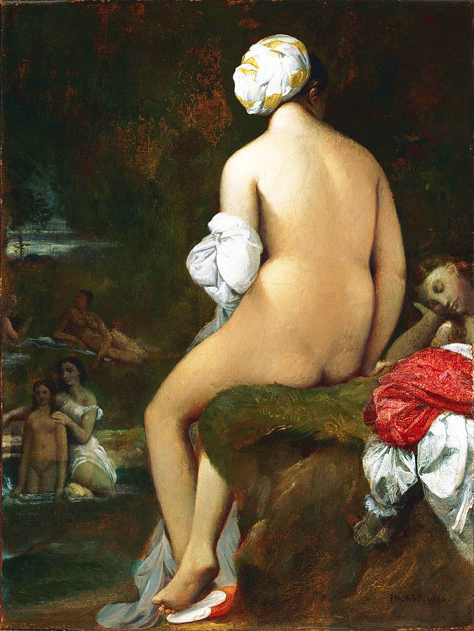 The Small Bather #4 Painting by Jean-Auguste-Dominique Ingres
