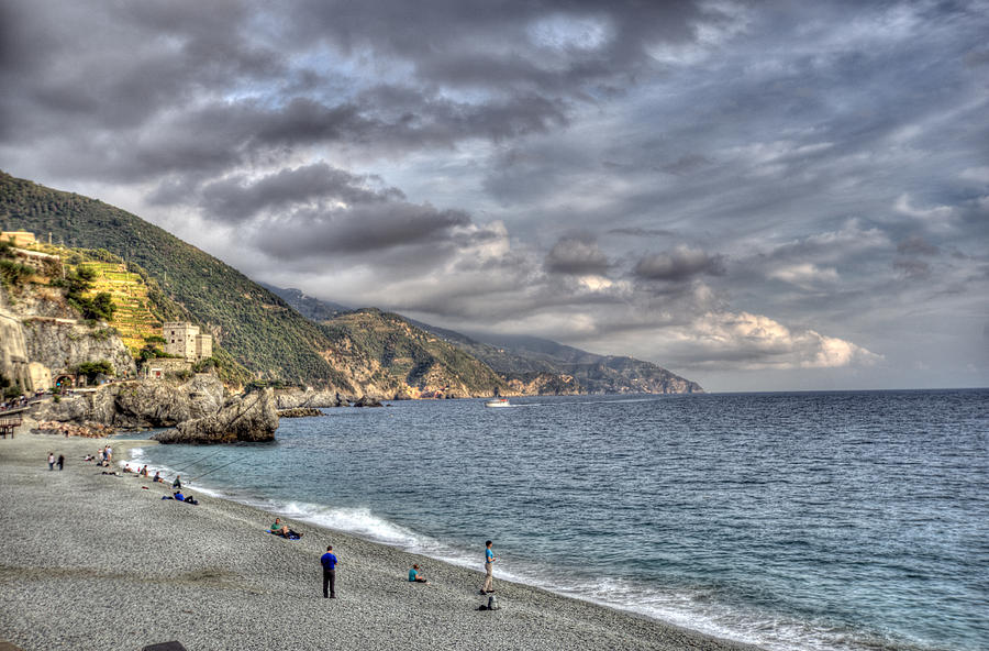 The small beach at Monterosso Al Mare Photograph by Matt Swinden