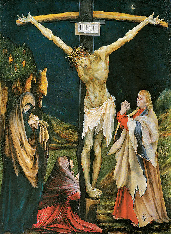 The Small Crucifixion Painting by Matthias Grunewald - Fine Art America