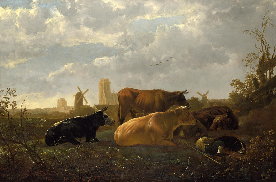 The Small Dort Painting by Aelbert Cuyp