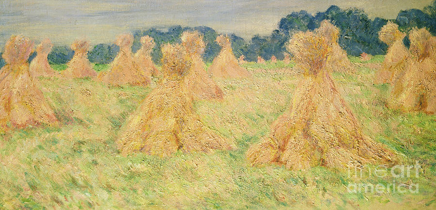The Small Haystacks, 1887 by Monet Painting by Claude Monet