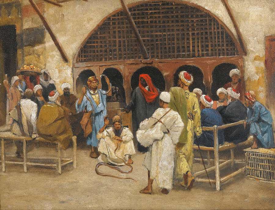 The Snake Charmers Painting by Ludwig Deutsch