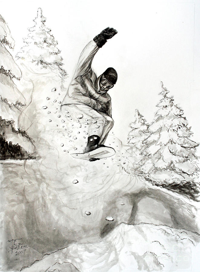 The Snowboarder by Art By - Ti Tolpo Bader The Snowboarder by Art By - Ti Tolpo Bader