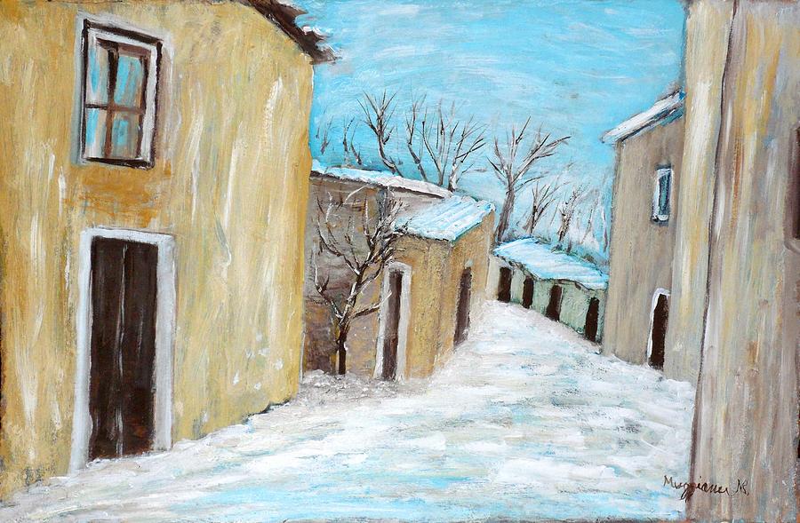Winter Painting - The Snow by Mauro Beniamino Muggianu