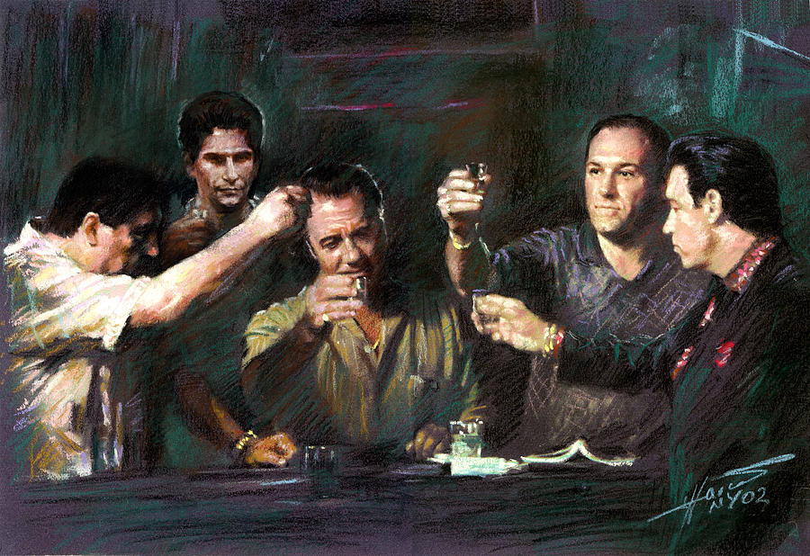 James Gandolfini Drawing - The Sopranos by Viola El