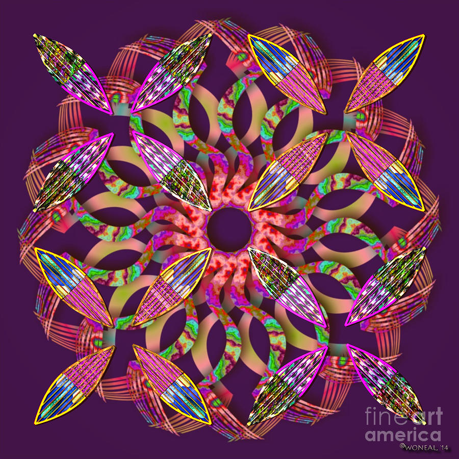 Pattern Digital Art - Blooming Mandala 1 by Walter Neal