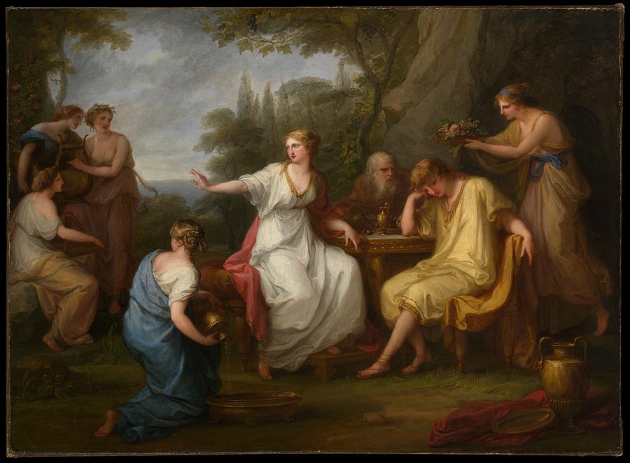 Angelica Painting - The Sorrow Of Telemachus by Angelica Kauffmann