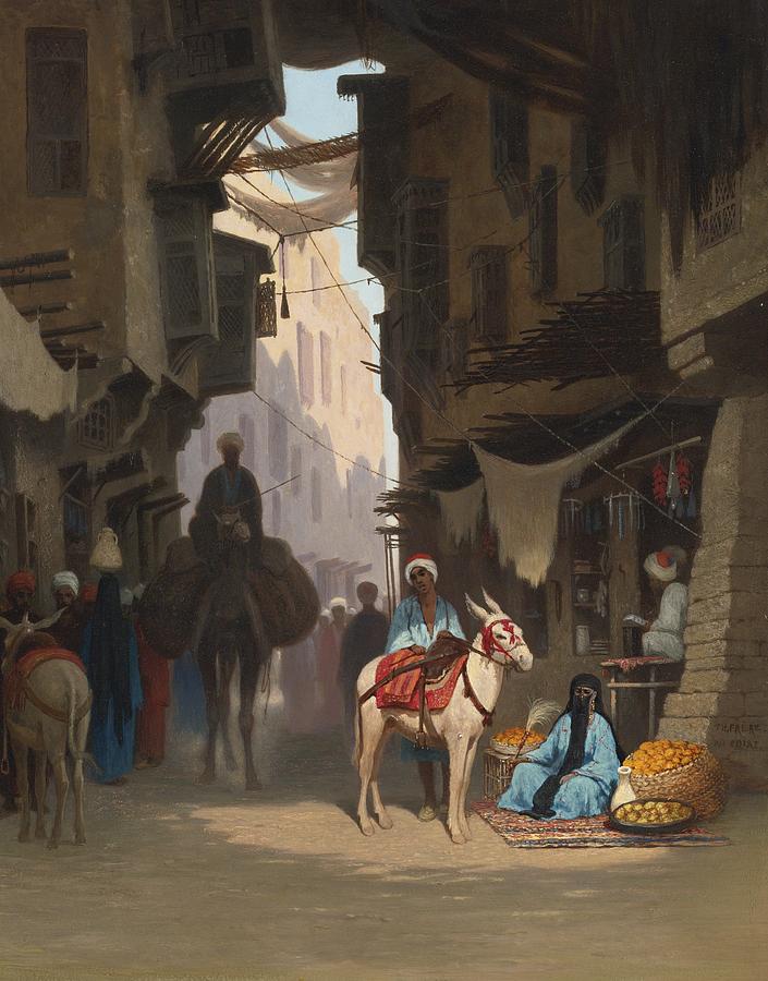 Charles Theodore Frere Painting - The Souk by Celestial Images