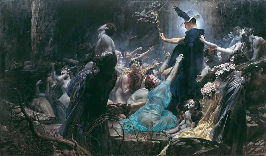 The Souls of Acheron Painting by Adolf Hiremy-Hirschl