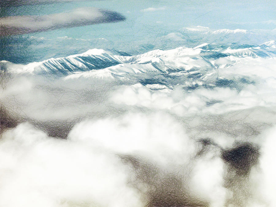 Mountain Photograph - The Southern Alps and Cloud by Steve Taylor