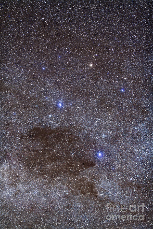 Space Photograph - The Southern Cross And Coalsack Nebula by Alan Dyer