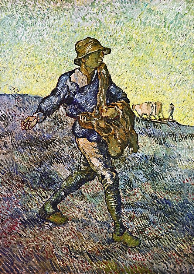 Vincent Van Gogh Painting - The Sower - after Millet by Vincent van Gogh
